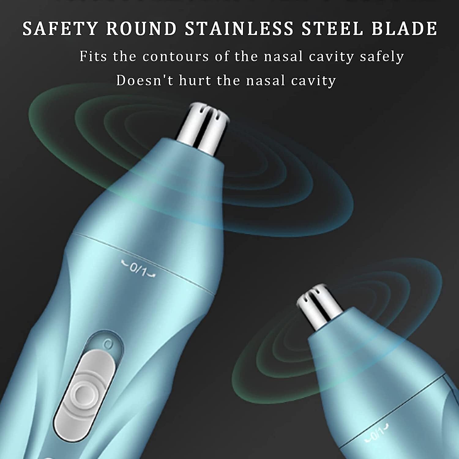 Professional USB Rechargeable Nose & Ear Hair Trimmer for Men - Painless Hair Removal Grooming Kit - Perfect for Travel, Home & Personal Care