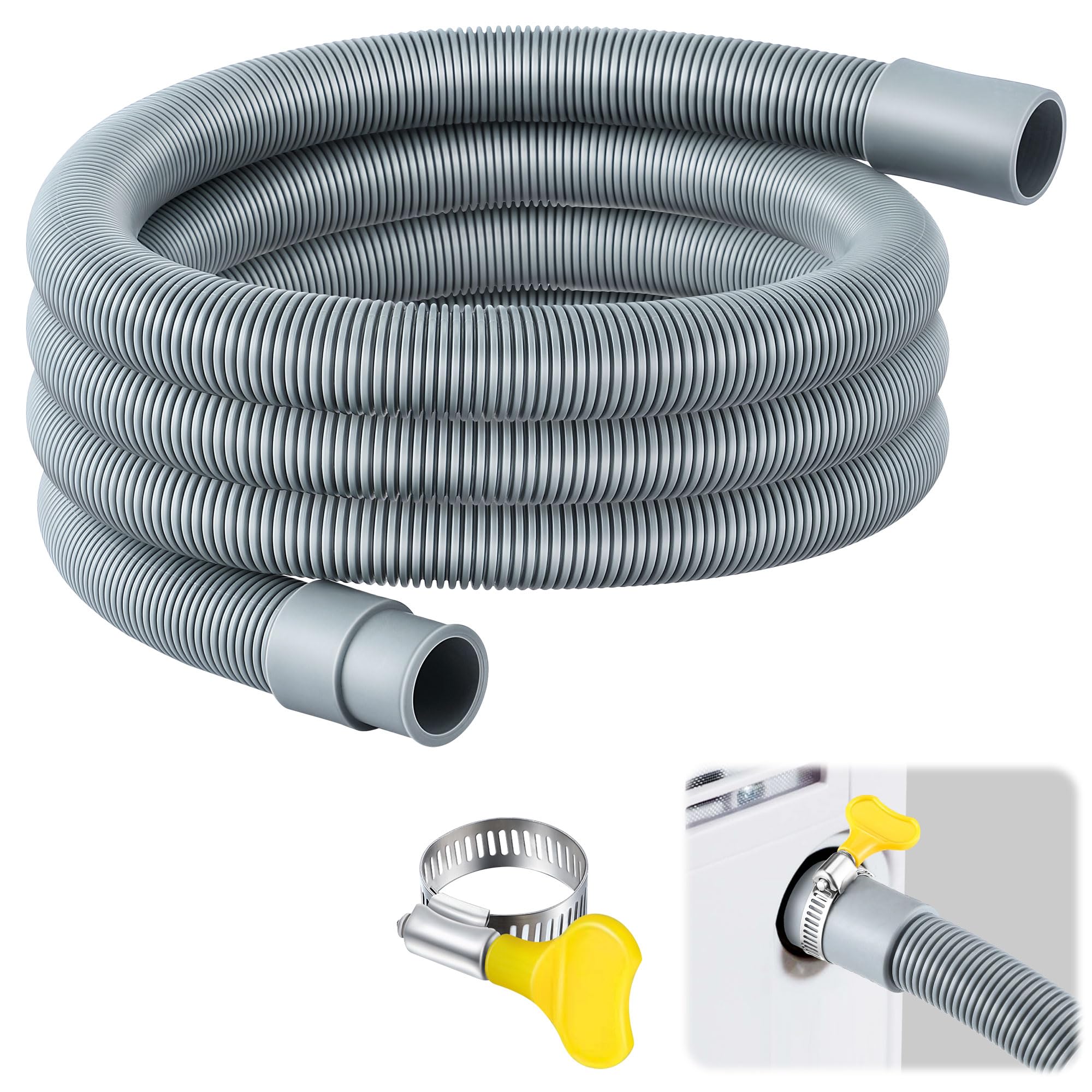 Universal Dehumidifier Drain Hose Kit - 6.5ft Flexible Extension with Adapter for AC & Garden Faucets - Perfect for Basement & Home Use