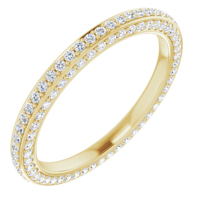 0.75 Carat Round Diamond 3 Sided Eternity Wedding Band for Women - Perfect for Anniversary, Engagement, and Special Occasion Gifts
