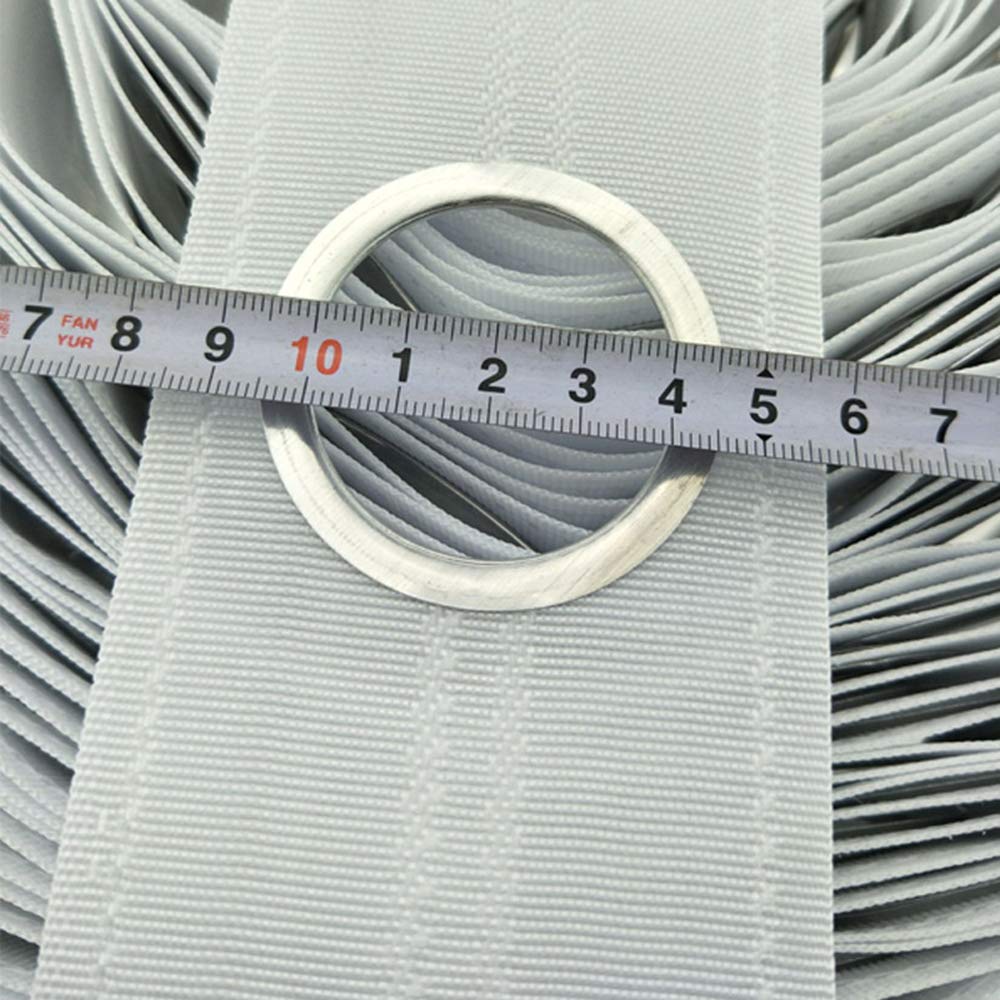 20 Meters White Curtain Header Tape with 5 Silver Rings Per Meter - Even Spacing Curtain Accessory for Drapes & Sheers - Perfect for Living Room, Bedroom & Window Decor