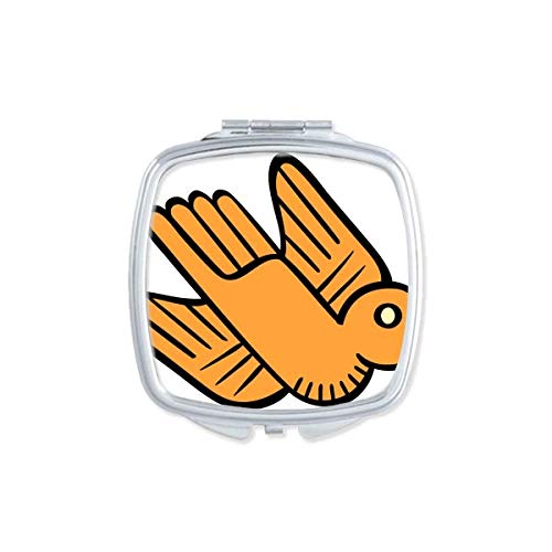 DIYthinker Indian Abstract Art Birds Drawing Double-Sided Compact Mirror - Portable Pocket Makeup Mirror for Travel, Home & Office Use