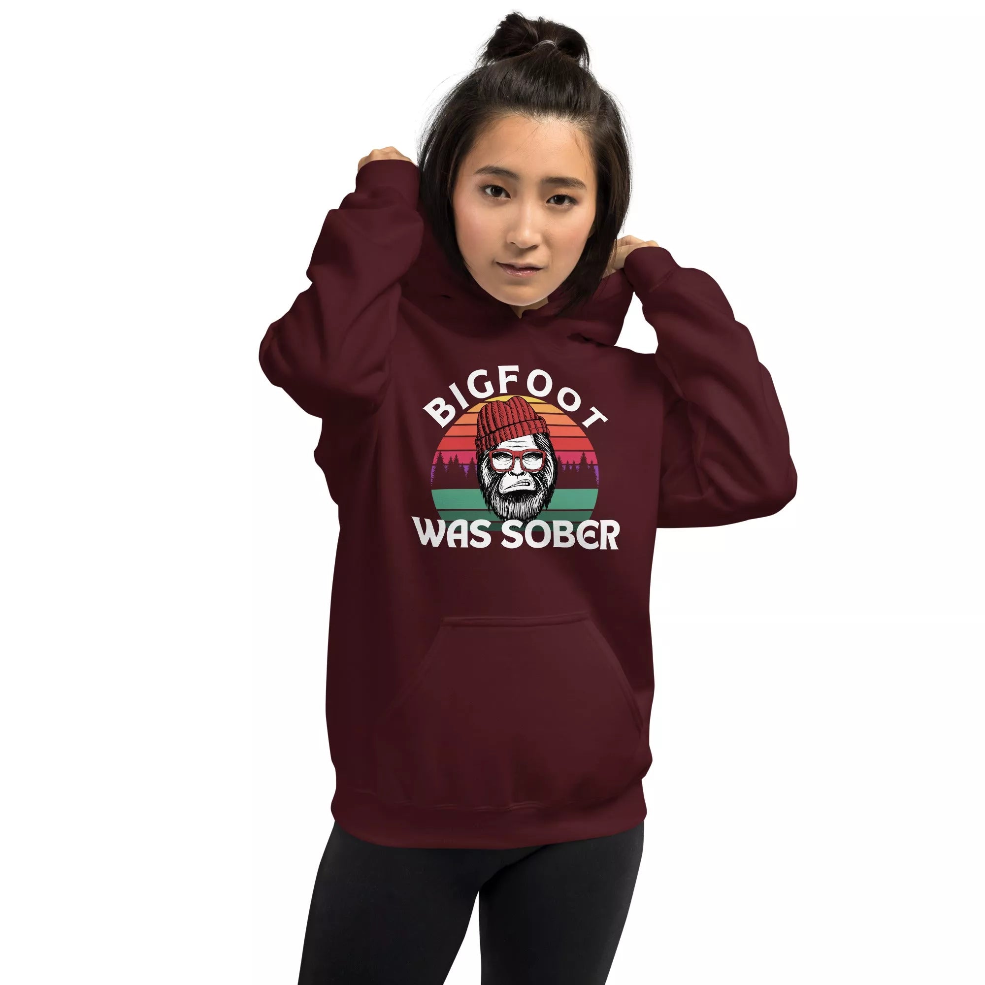 Bigfoot Was Sober! Funny Cryptid Unisex Hoodie - Cozy Pullover Sweatshirt for Men & Women - Perfect for Camping, Hiking & Outdoor Adventures