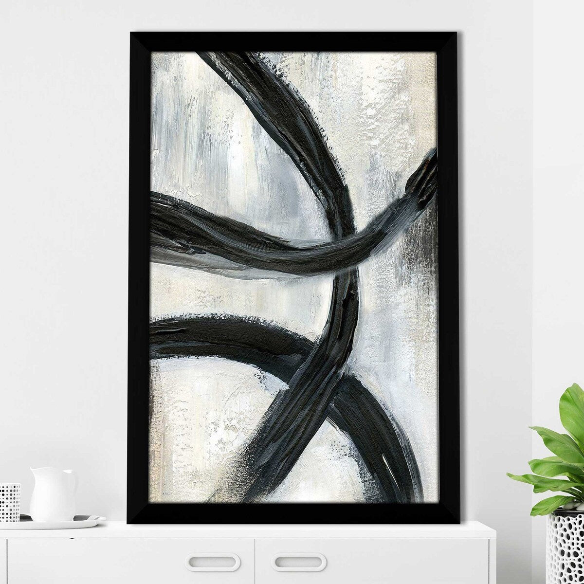 Abstract Rings II (Vertical) by Nan - Modern Acrylic Wall Art Print for Living Room, Bedroom & Office Decor - Contemporary Home & Office Wall Decorations