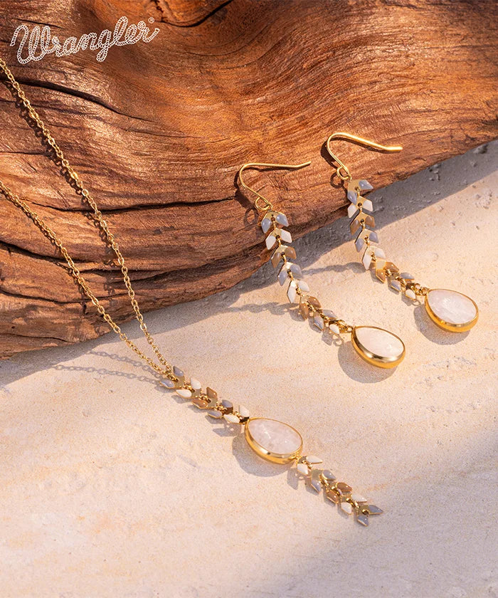 Wrangler Demeter’s Tear Necklace and Earrings Set - Sterling Silver Greek Goddess Jewelry for Women, Perfect for Weddings, Parties & Special Occasions