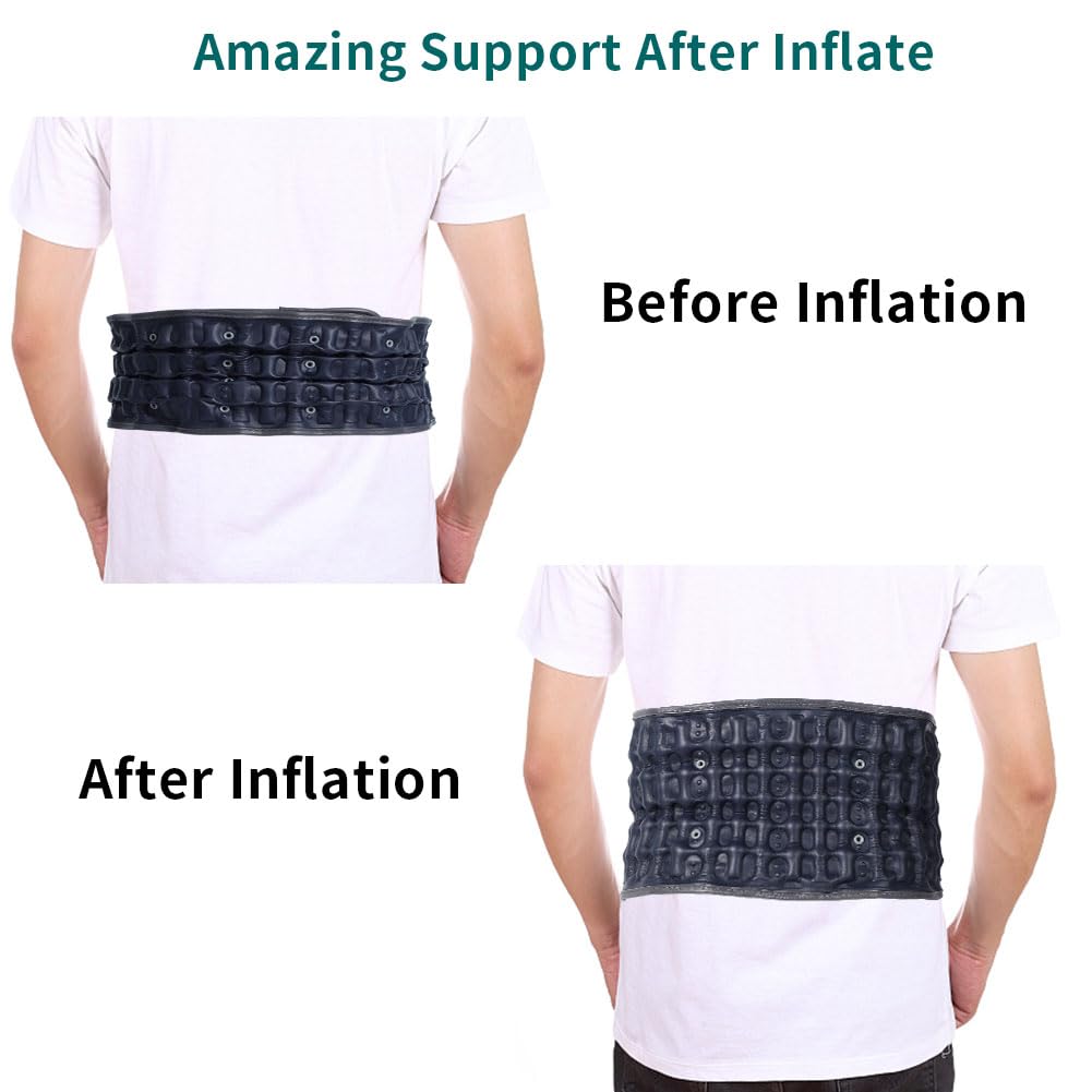 Heated Back Massager Belt for Pain Relief - Rechargeable Lumbar Support with Heating & Vibration Therapy, Adjustable Waist 29-49 inches - Perfect for Office, Home & Travel Use