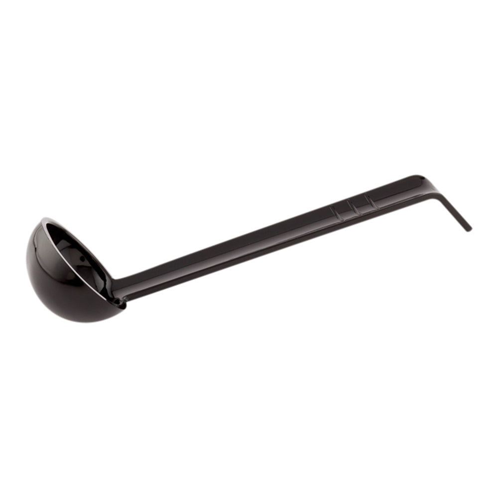 1 oz Black Plastic Sauce Ladle - 8.5 Inch Disposable Serving Spoon - 1 Count Box - Perfect for Restaurants, Catering & BBQ Parties