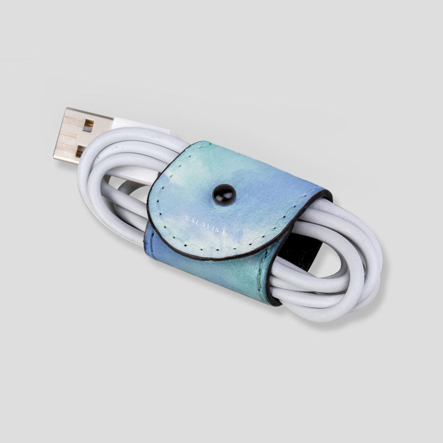 Ocean Green Tie Dye EcoWrap Cord - Sustainable Hair Accessory for Braids, Dreads & Natural Hair - Perfect for Yoga, Festivals & Boho Styling