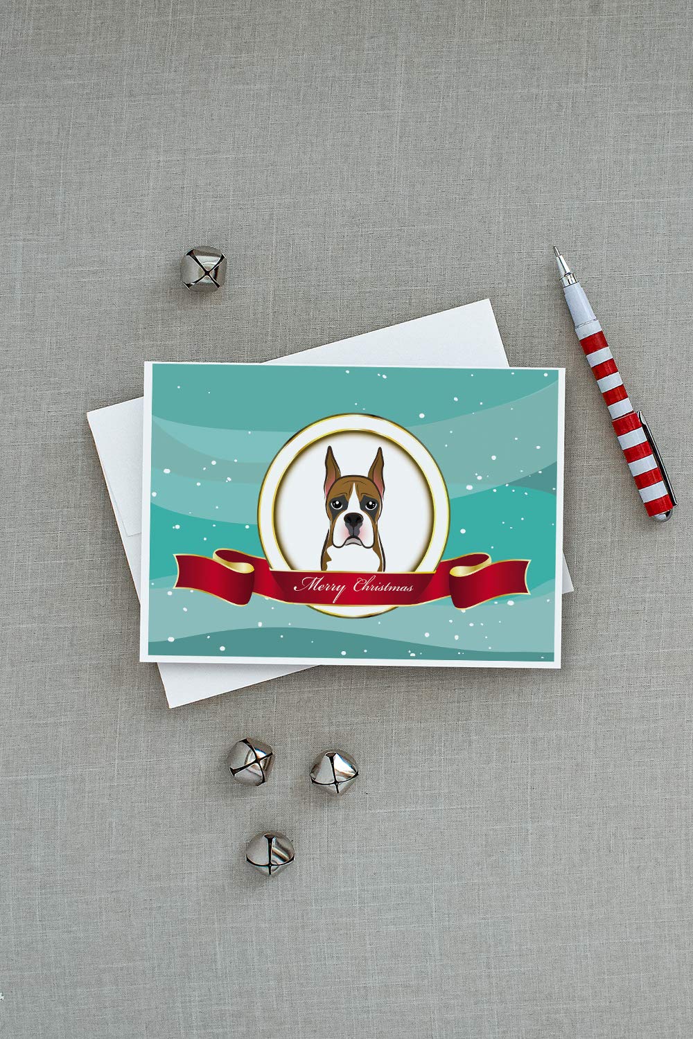 Boxer Dog Christmas Greeting Cards - Pack of 8 Blank A7 (5x7) Note Cards with Envelopes | Whimsical Holiday Cards for Pet Lovers | Perfect for Christmas Wishes, Thank You Notes & Holiday Greetings