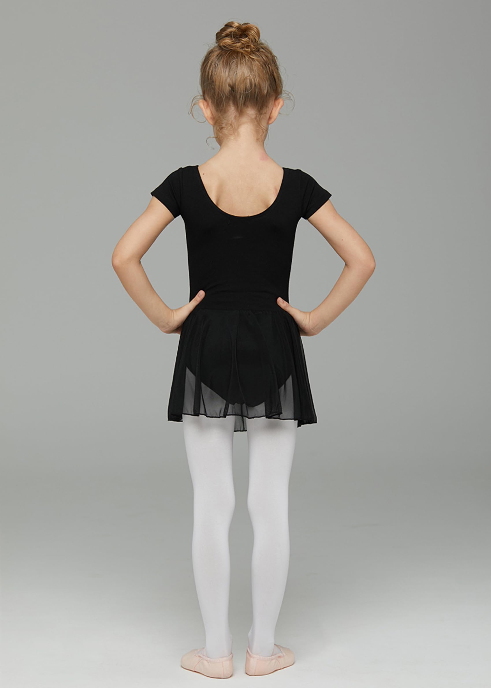 Girls Toddler Ballet Leotard with Skirt - Classic Short Sleeve Dance Outfit for Gymnastics & Ballerina Performance | Perfect for Dance Class, Recitals & Ballet Practice