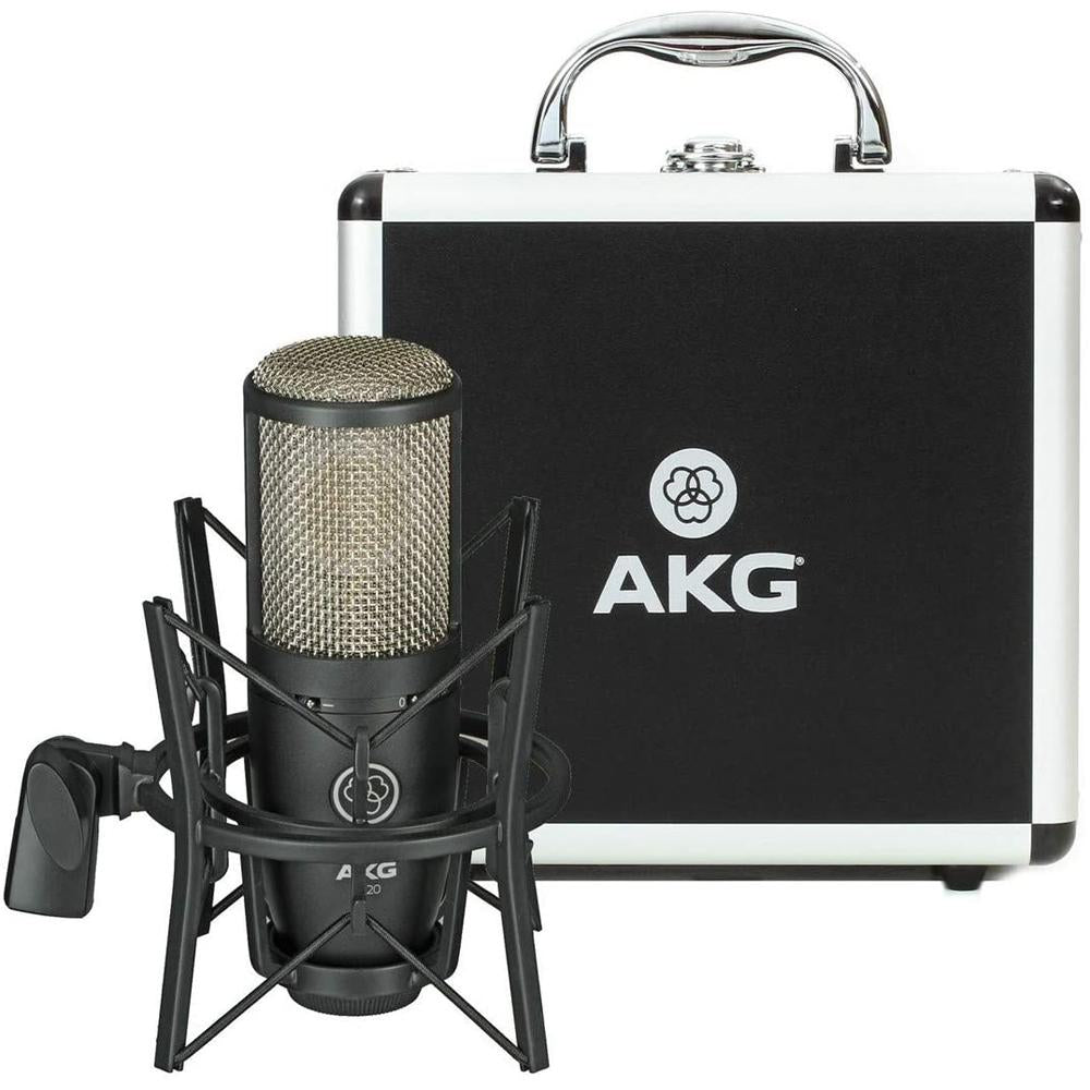 AKG P220 Professional Vocal Condenser Microphone for Studio Recording, Podcasting & Live Performance - Premium Cardioid Mic (Model 3101H00420) - Perfect for Home Studios, Voice Overs & Music Production