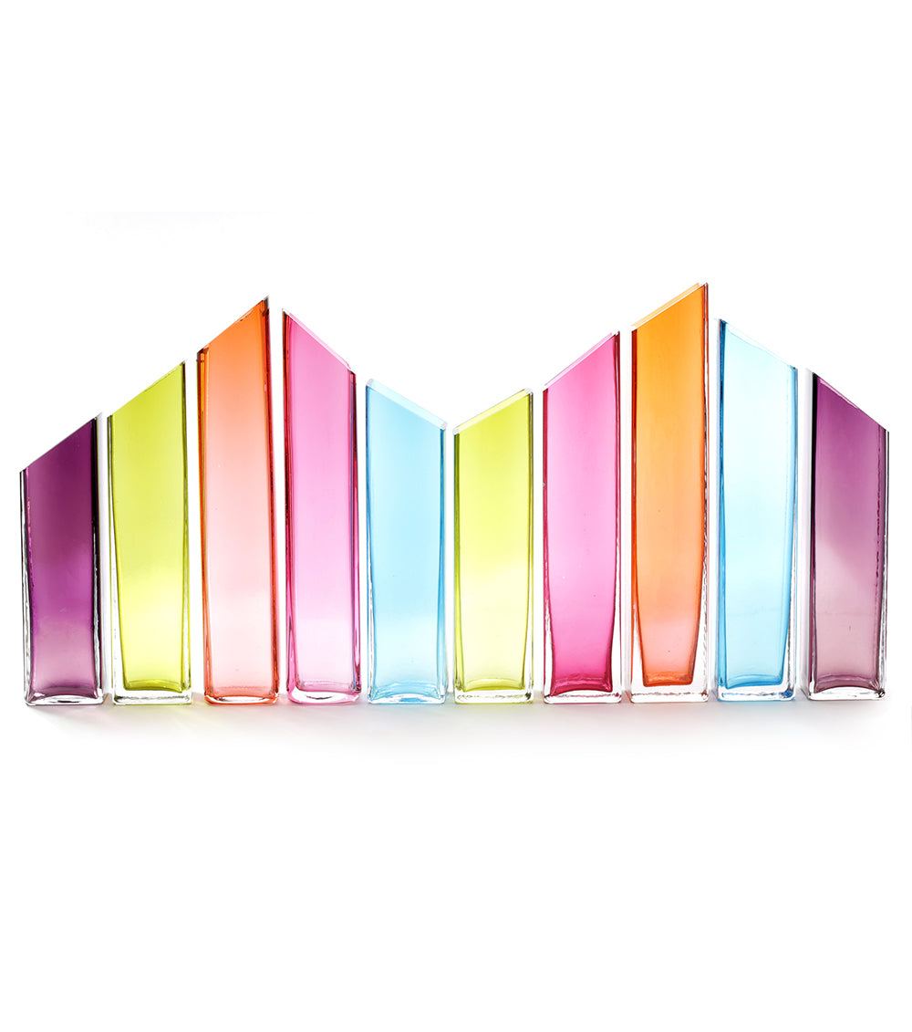 Ben Silver Spring City Glass Sculpture - Skyline Series Art Piece for Home & Office Decor | Elegant Gift for Collectors & Interior Design