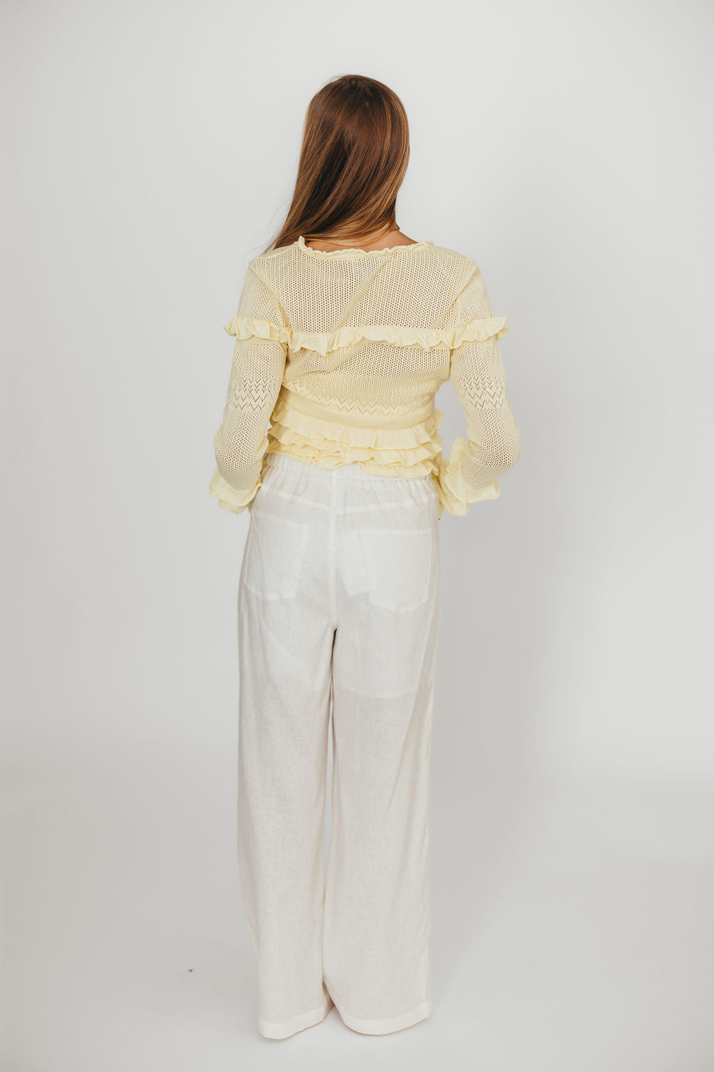 Jeanette 100% Linen Pants for Women - Breathable White Linen Trousers | Perfect for Summer, Beach & Casual Wear