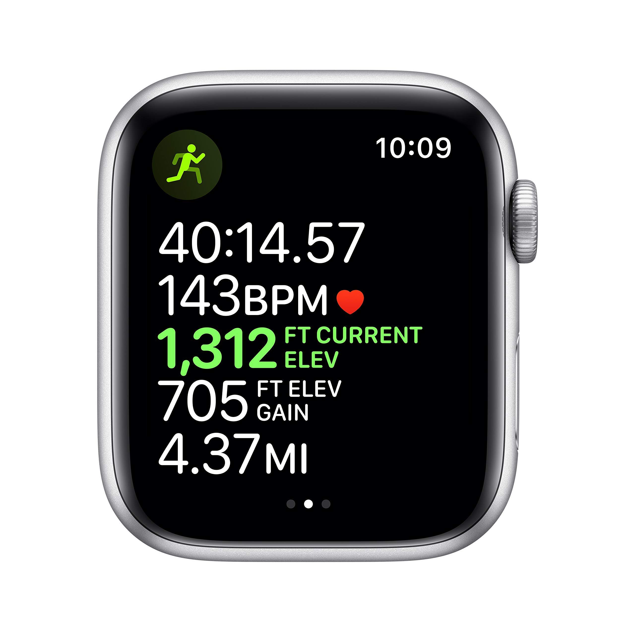 Refurbished Apple Watch Series 5 GPS 44mm - Silver Aluminum Case with White Sport Band | Smart Fitness Tracker for Running, Swimming & Daily Activity Tracking