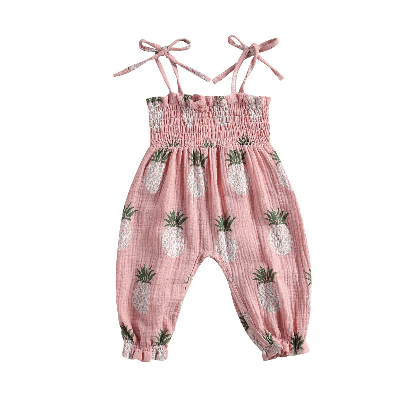 Summer Baby Girl Romper - Sleeveless Halter Floral Jumpsuit for Infants | Cute One-Piece Outfit for Beach, Park & Playtime