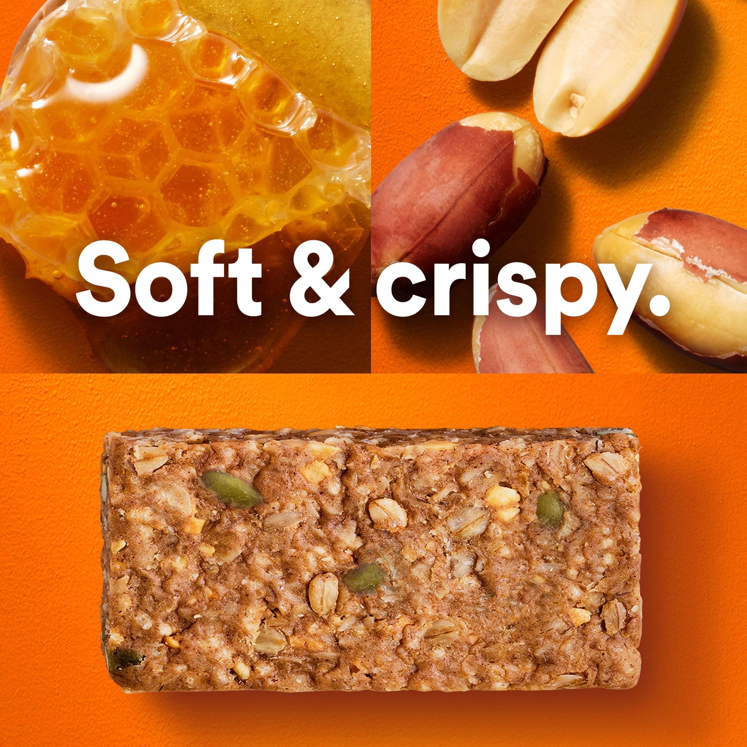 RXBAR Nut Butter and Oat Protein Bars - Honey Cinnamon Peanut Butter Flavor, 9.7oz Box (5 Bars) | High Protein Snacks for Workouts, Hiking & On-the-Go Energy