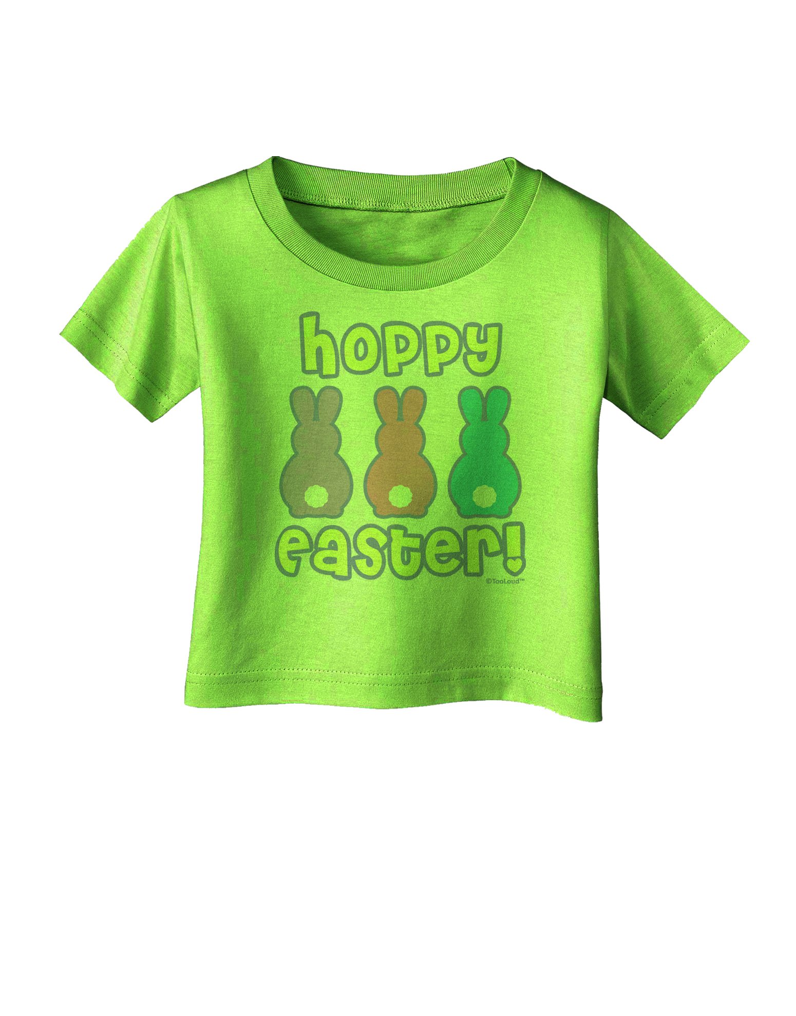 TooLoud Three Easter Bunnies - Cute Easter Baby T-Shirt for Boys & Girls | Soft Cotton Infant Tee for Easter Photos, Egg Hunts & Spring Celebrations
