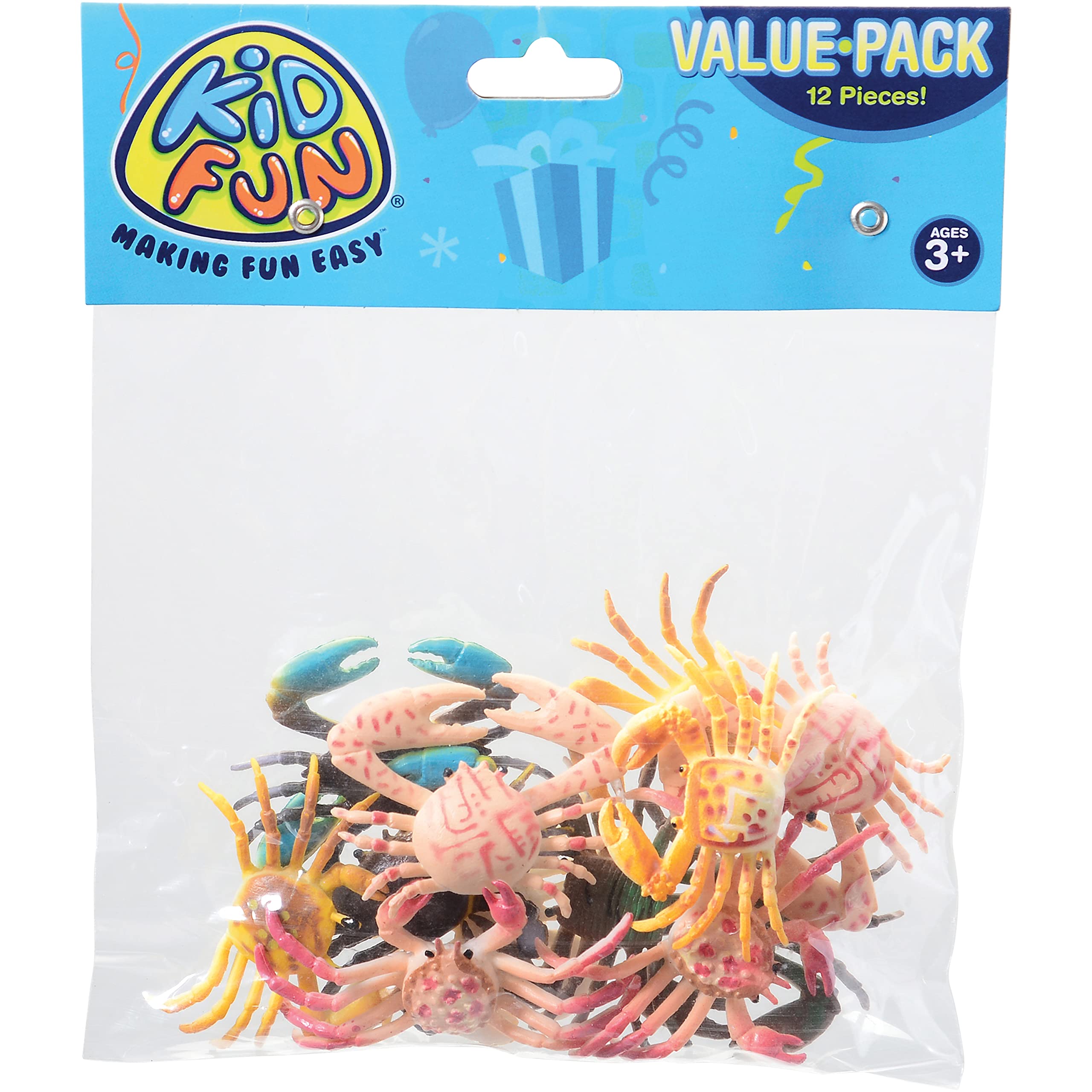 12 Pack Plastic Toy Crabs - Realistic Action Figures for Kids, Beach Party Favors & Ocean-Themed Decor - Perfect for Sandbox Play, Birthday Gifts & Educational Toys (US Seller)