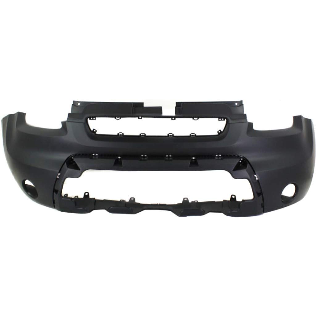 Kia Soul Bumper Cover Replacement 2010-2011 | Front Center Primed 2-Piece Type A (Part# KI1000147/865112K000) | Durable Auto Body Repair for Collision Damage & Vehicle Protection