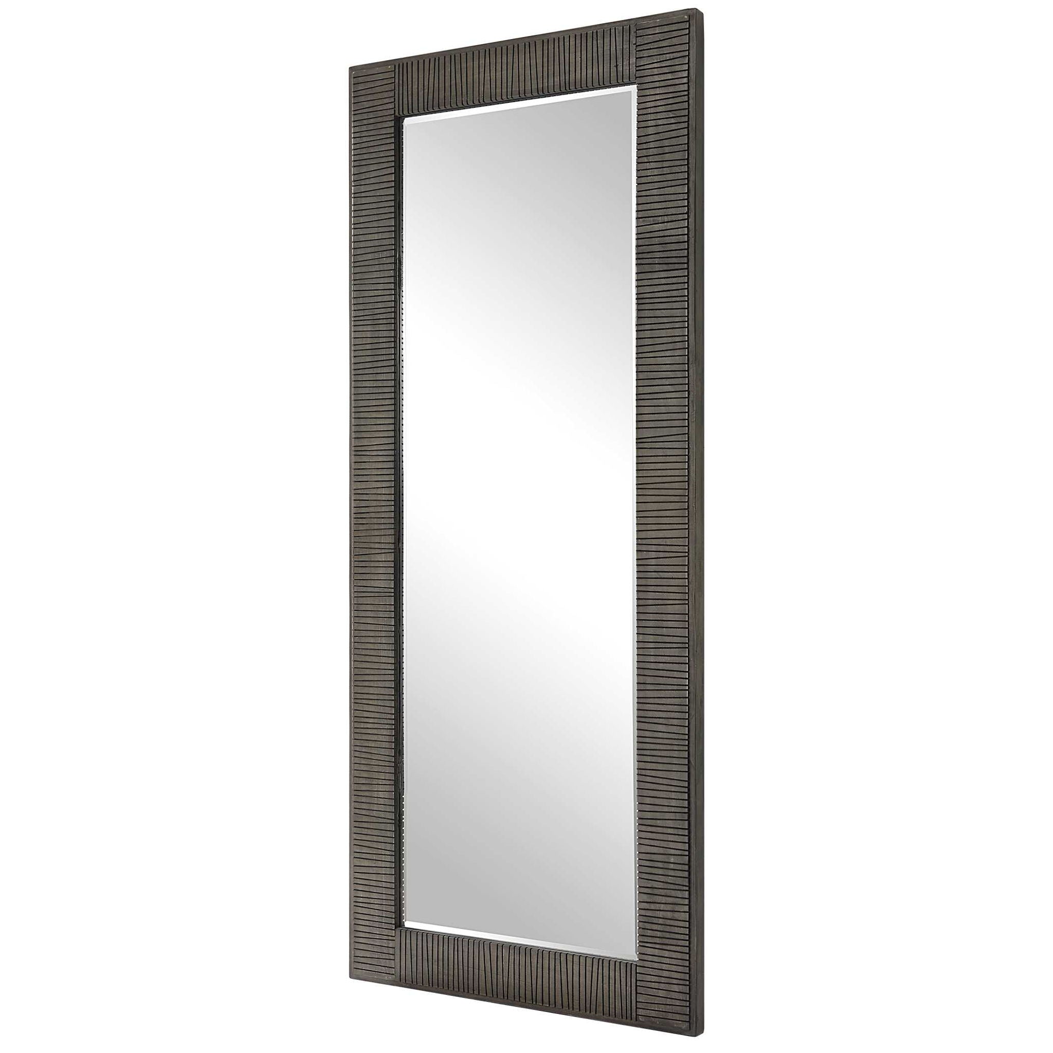 Figaro Oversized Gray Mirror - Large Wall Mirror for Living Room, Bedroom & Entryway Decor