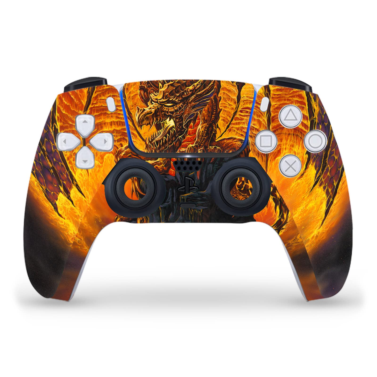 Official Licensed Ed Beard Jr Foreshadow of Fire Dragons Vinyl Decal Skin Compatible with Sony PS5 Slim/Pro Disc Edition Console & DualSense Controller - Gaming Accessories for PS5 Enthusiasts & Collectors