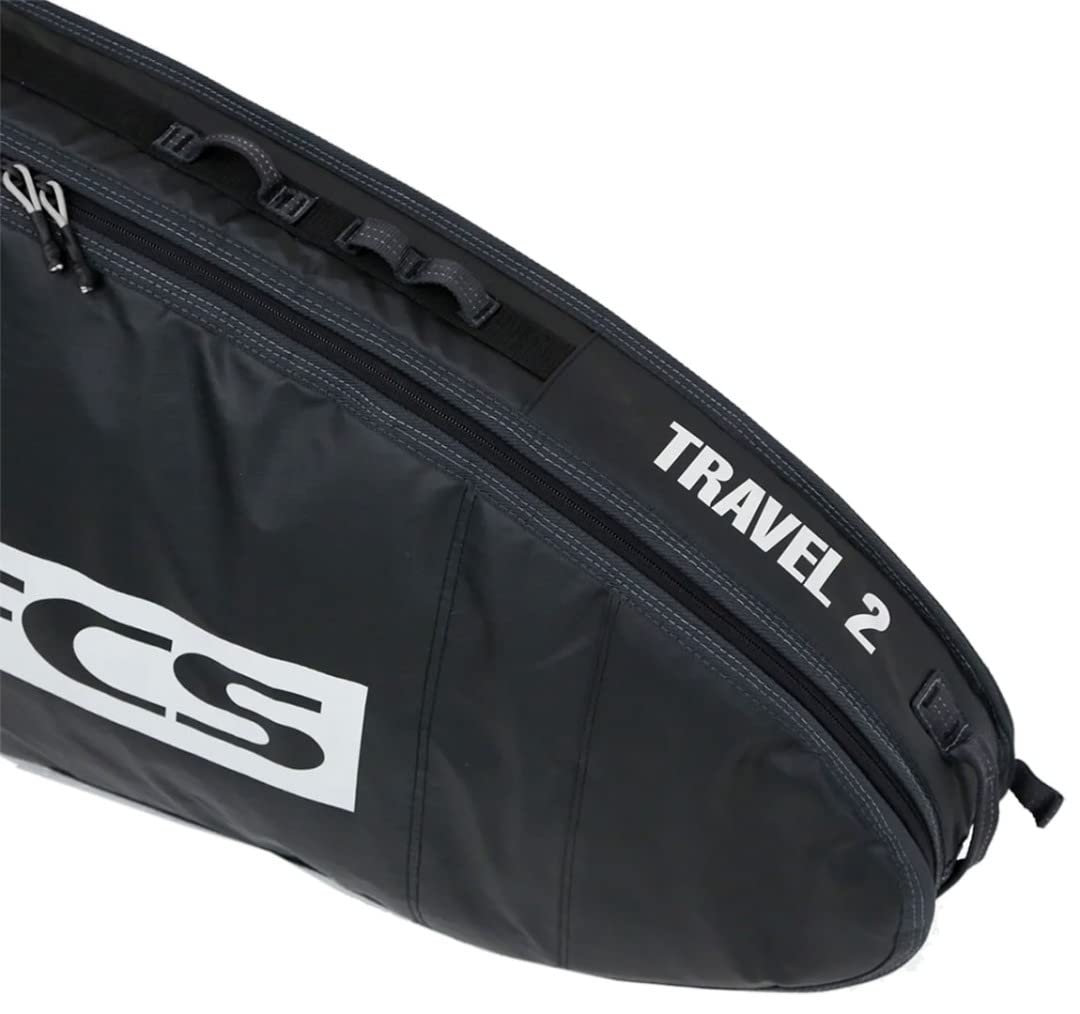 FCS Travel Funboard 2 Surfboard Cover - Waterproof & Durable Surfboard Bag for Travel Protection - Perfect for Surf Trips, Airplane Transport & Beach Storage