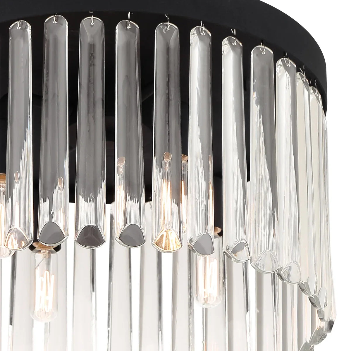 Emilie 4-Light Flush Mount Ceiling Fixture - 15W LED Chandelier for Bedroom, Living Room & Kitchen Lighting | Modern Round Ceiling Light Fixture
