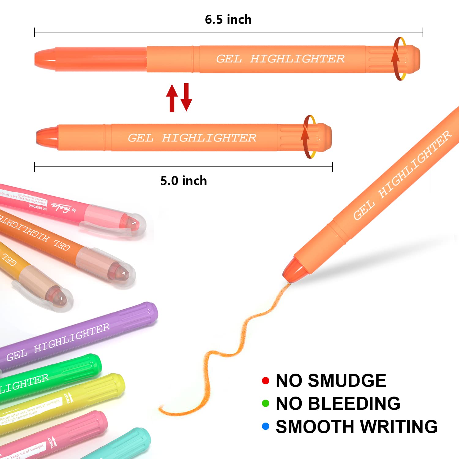 12-Color Bible Gel Highlighters - No Bleed, Perfect for Study & Work