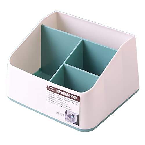 Multi-Grid Desktop Pen Organizer & Makeup Brush Holder - Stackable Wall/Desk Storage for Students & Adults - Cute White Office & Art Supply Organizer - Perfect for School, Home Office & Makeup Vanity Organization