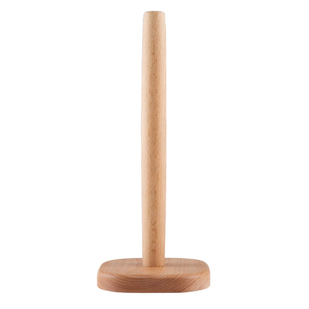 Wooden Paper Towel Holder Stand - Countertop & Cabinet Organizer for Kitchen & Bathroom | Square Base Design | Perfect for Home, Office & Restaurant Use
