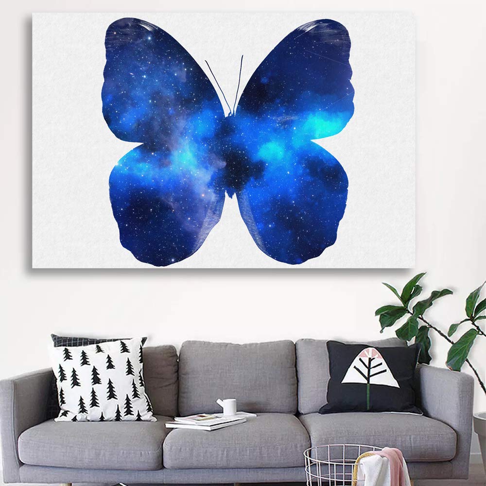 Wall26 Canvas Wall Art - Stunning Butterfly Giclee Painting for Bedroom, Living Room, Home Decor - 32x48 Inches - Perfect for Modern, Bohemian & Minimalist Interiors