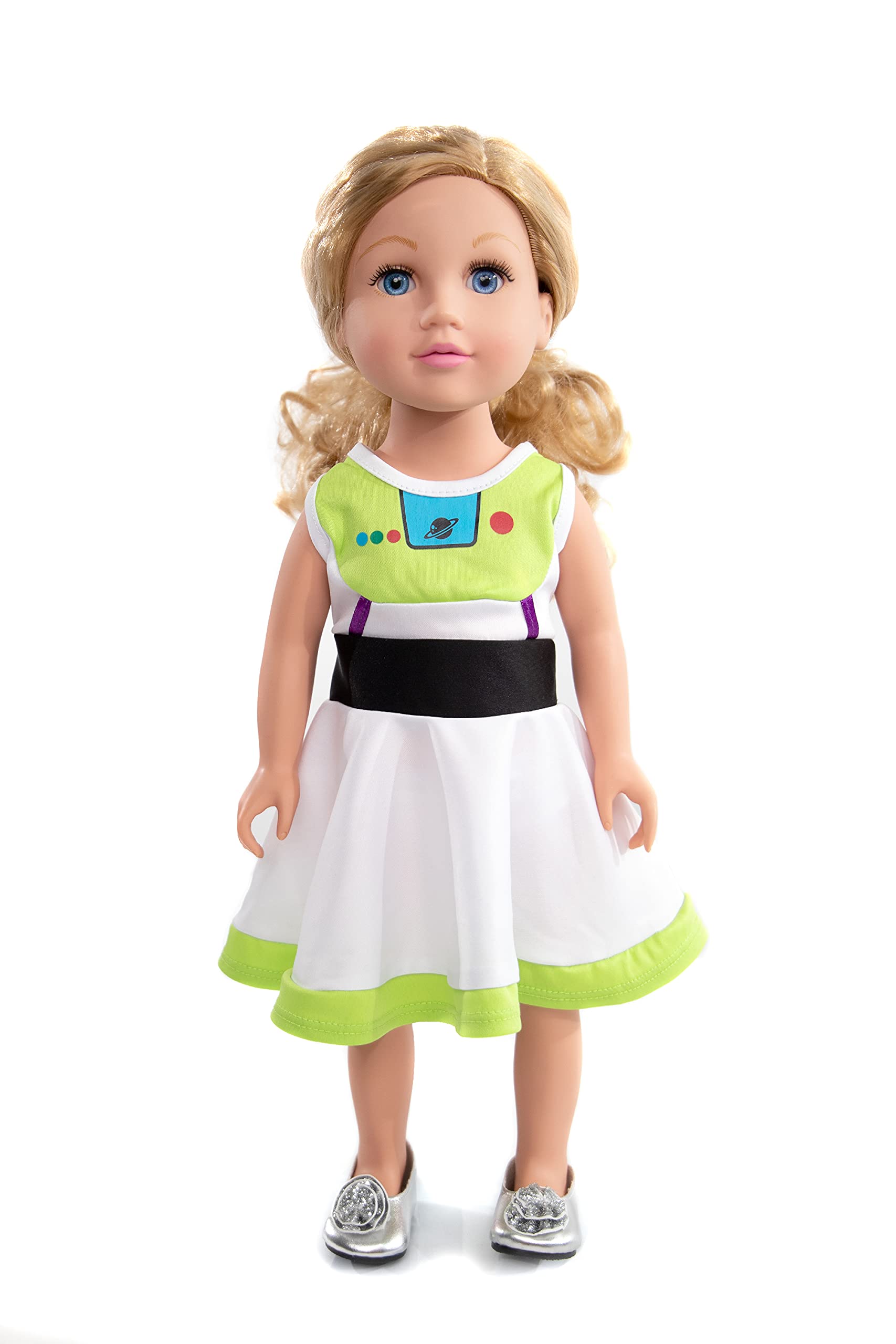 Little Adventures Twirl Princess Doll Dress (Astro) - Sparkly Costume for 18