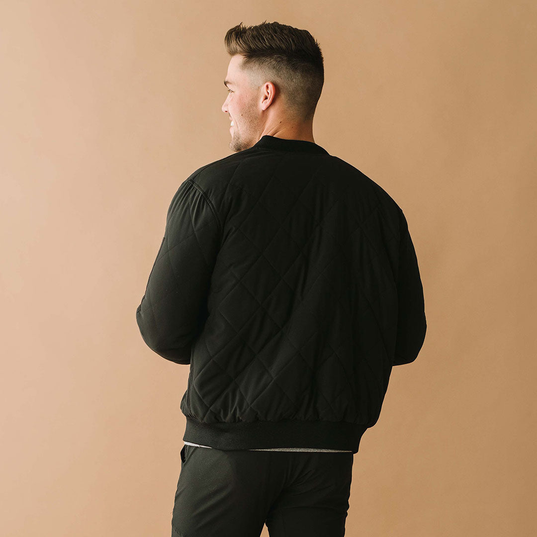 Men's Quilted Bomber Jacket - Lightweight Warm Puffer Coat for Fall & Winter - Casual Streetwear Outerwear for Urban Fashion | Perfect for Daily Commute, Travel & Outdoor Activities