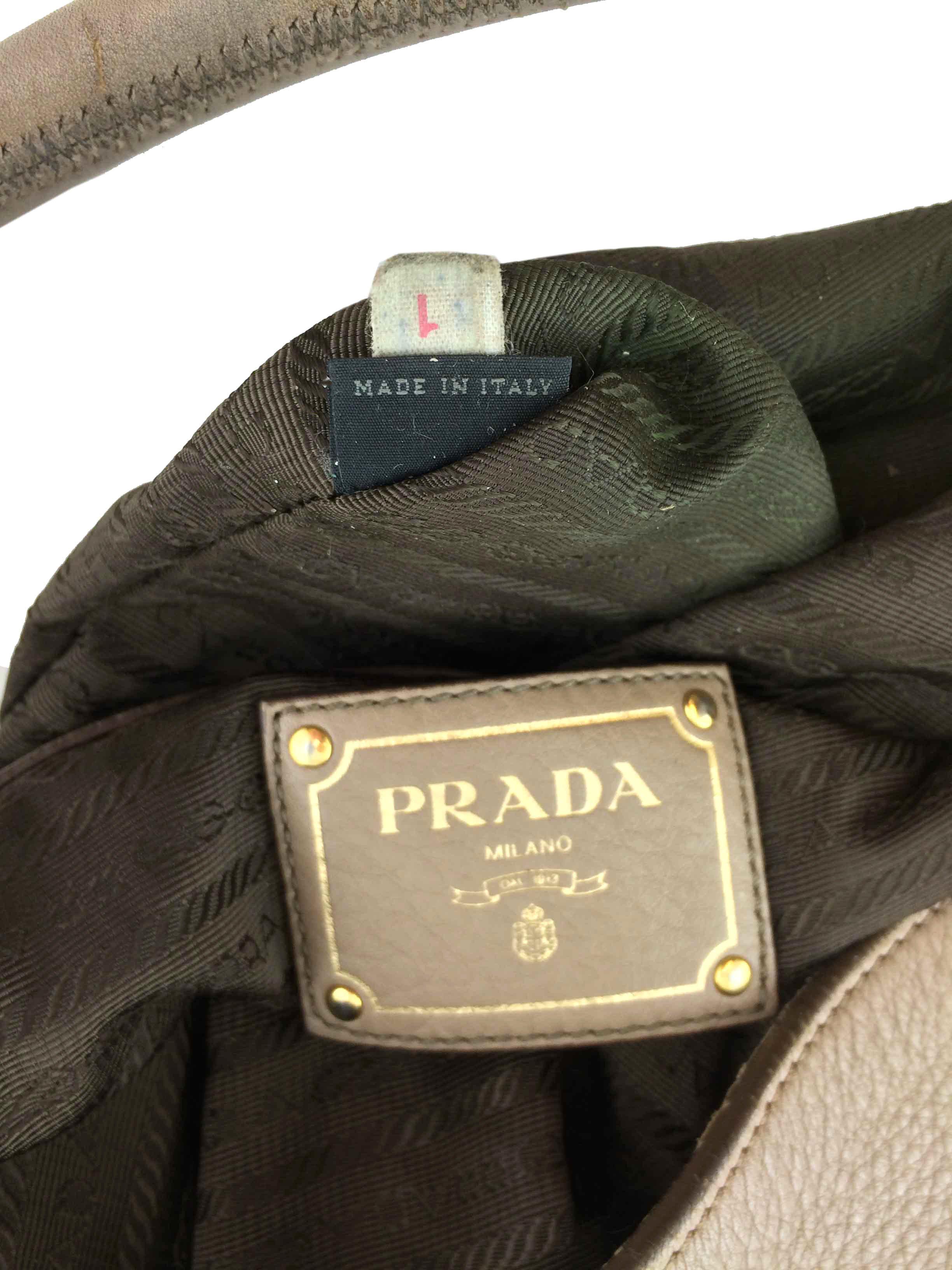 Prada Vitello Diano Leather Hobo Bag for Women | Luxury Designer Handbag | Perfect for Work, Travel & Everyday Use