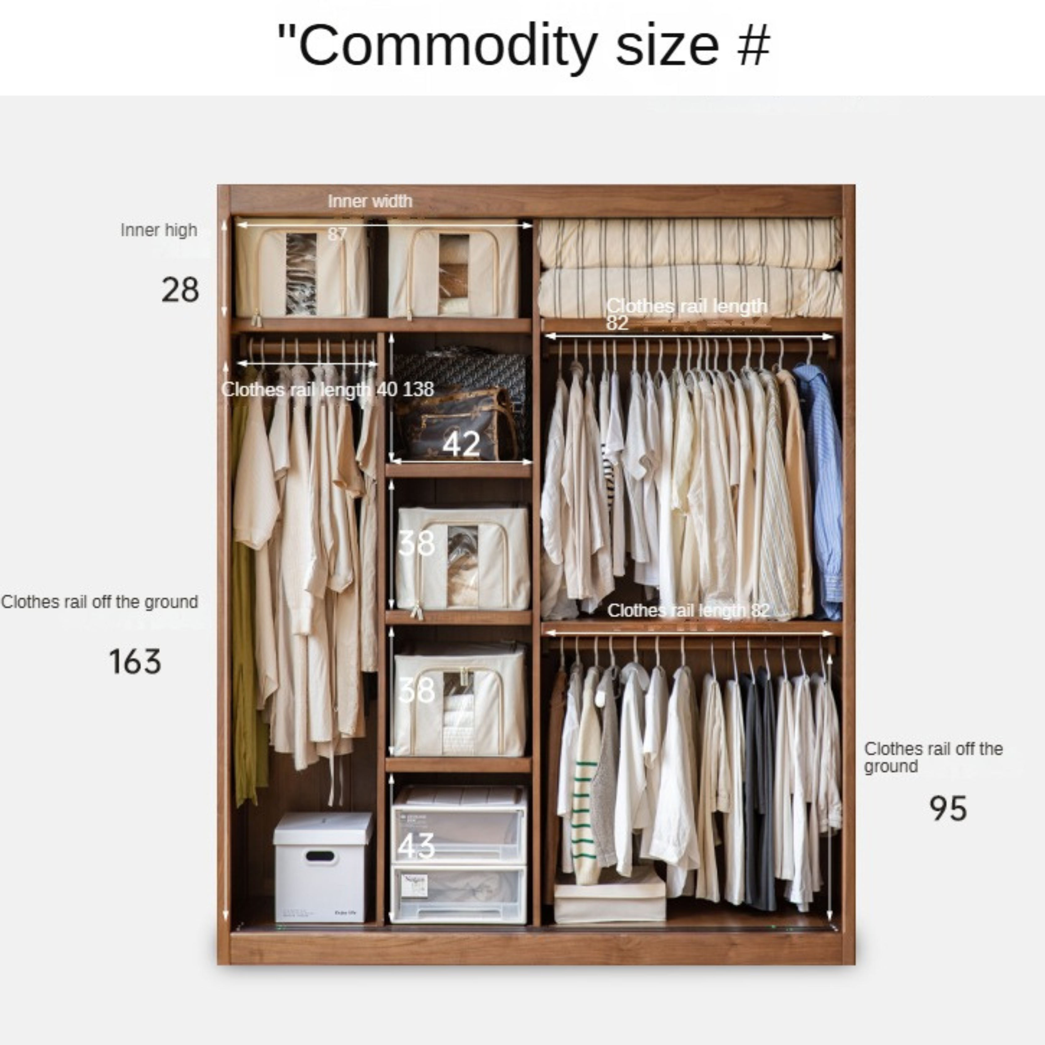 Premium Black Walnut Solid Wood Sliding Door Closet - Elegant & Durable Wardrobe Solution for Bedroom, Walk-in Closet, and Modern Home Decor