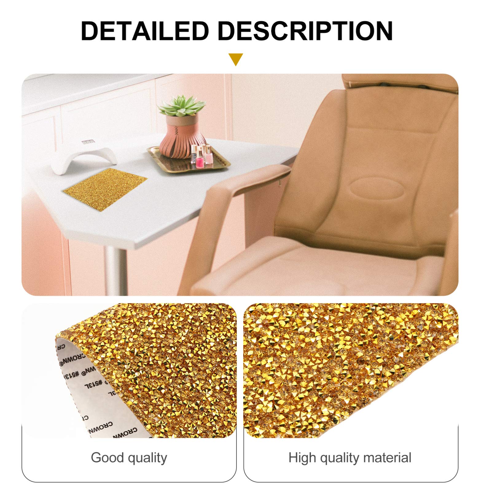 1pc Adhesive Drill Nail Art Practice Mat - Shiny Diamond Decals for Nails & Clothing Decor - Reusable Nail Table Mat for Professional & DIY Nail Art - Perfect for Salon, Home Use, and Fashion Accessories