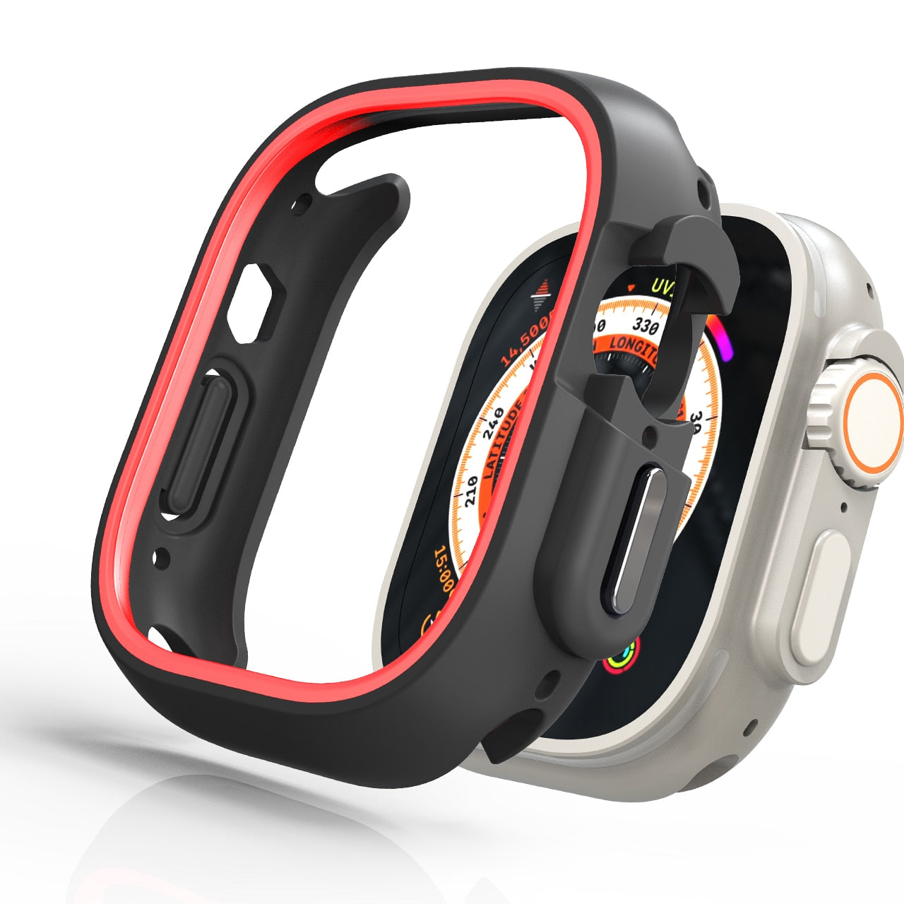 Durable TPU Protective Case for Apple Watch Series 9/8/7/SE - Shockproof & Scratch-Resistant Cover for Workout, Outdoor & Everyday Use