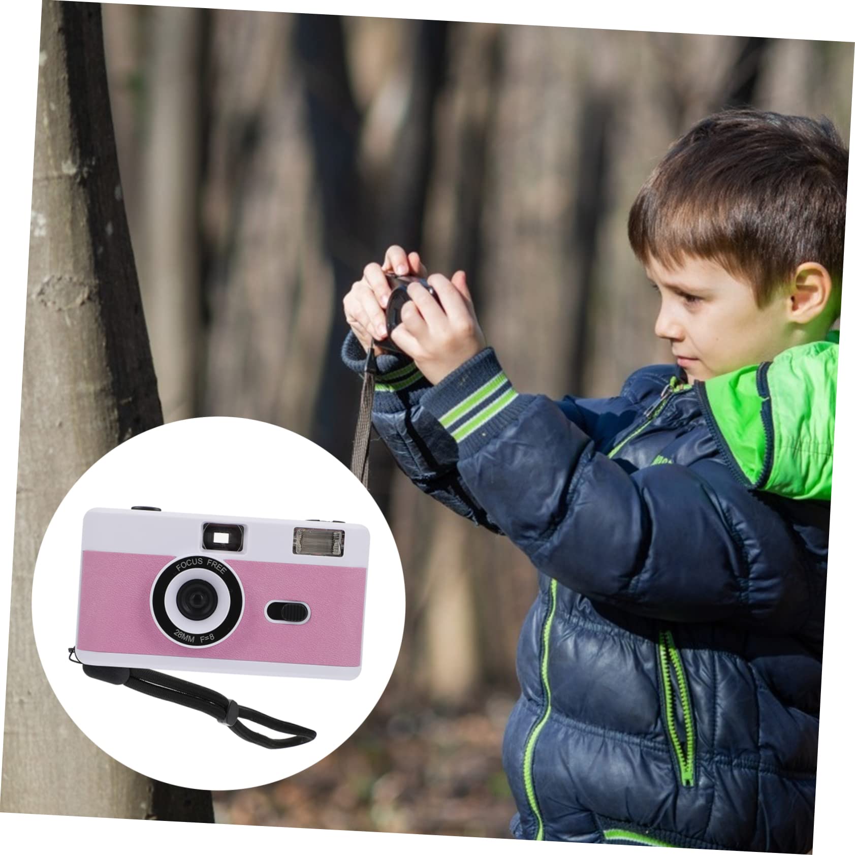 DOITOOL 35mm Film Reusable Vintage Retro Camera - Pink, Purple & White - No Battery Needed - Perfect for Travel, Street Photography & Gifts