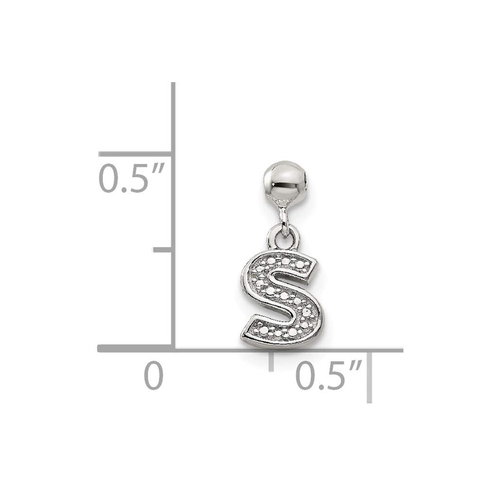 Sterling Silver Letter A Charm Pendant - Dangle Mio Memento Jewelry for Necklace, Bracelet & Gift Giving - Perfect for Birthdays, Anniversaries & Personalized Keepsakes