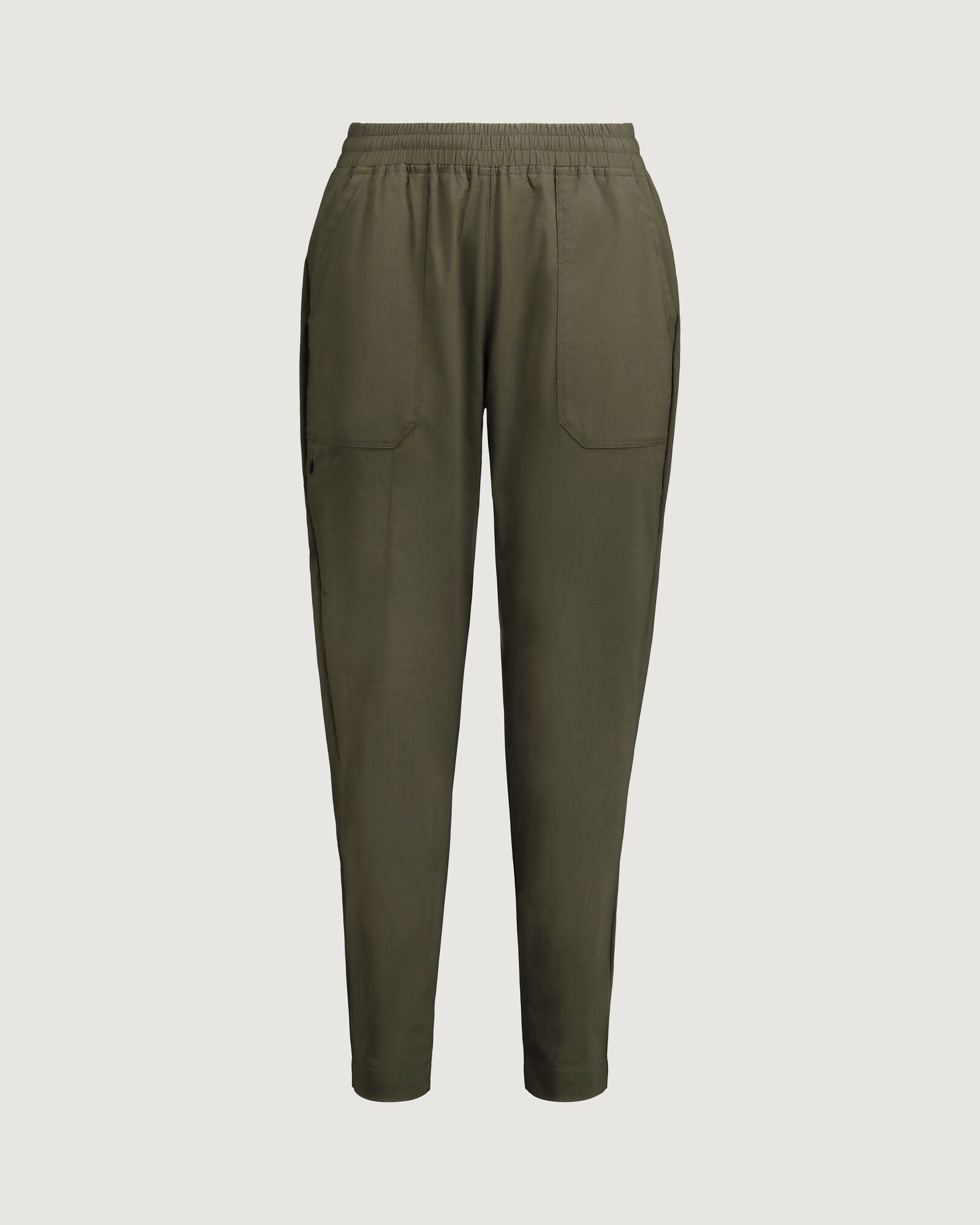 Women's Miro Tapered Pants - Dark Moss Green High Waist Slim Fit Work Pants for Office & Business Casual Wear