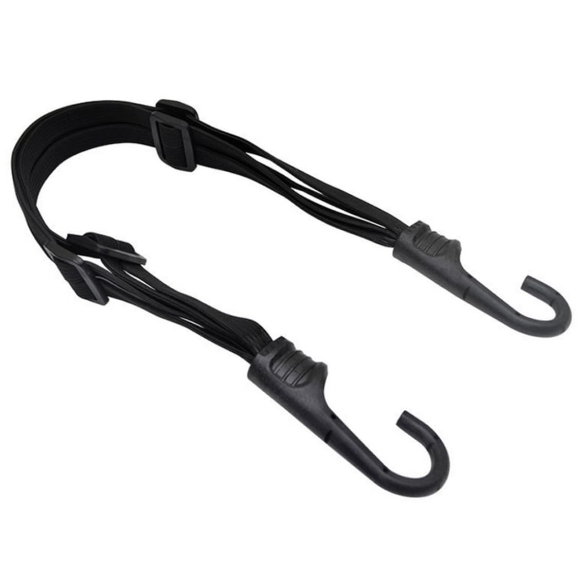 Adjustable Luggage Straps with Hooks - Heavy Duty Elastic Rubber Bands for Suitcases, Motorcycles & Bikes - Secure Travel & Transport Accessories (Black) - Perfect for Air Travel, Road Trips & Outdoor Adventures