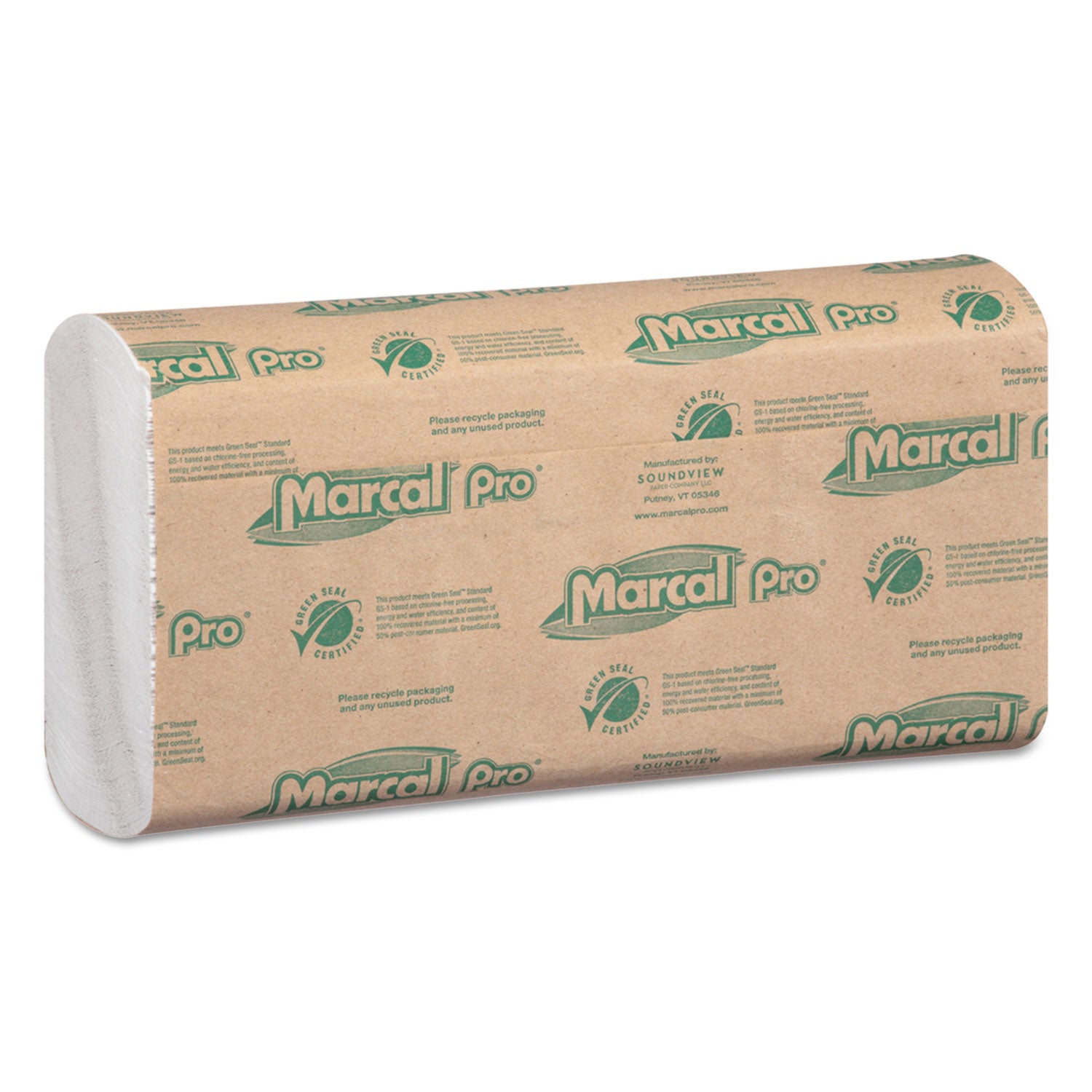 Eco-Friendly 100% Recycled White C-Fold Paper Towels, 12 7/8