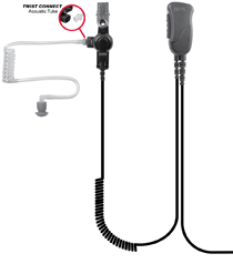 SPM 1301 Mirage Lapel Microphone Kit - Black - Compatible with Kenwood Radios - Ideal for Public Speaking, Interviews & Broadcasts