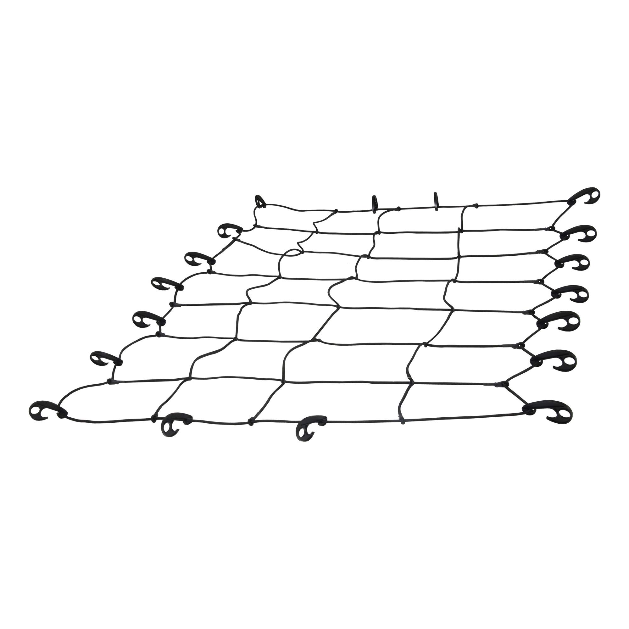 CURT 18201 65 x 38-Inch Heavy Duty Elastic Cargo Net with 12 Hooks - Universal Fit for Roof Rack Baskets, Truck Beds & SUV Cargo Areas - Secure Luggage, Sports Gear & Equipment During Travel