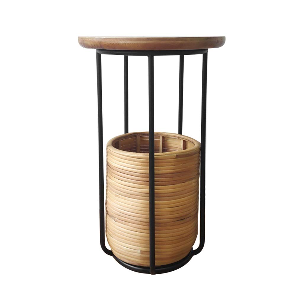 Round Metal Side Table with Storage Tray - Portable End Table for Living Room, Bedroom, Office & Hotel - Modern Coffee Table with Circular Design for Home Decor (Style1) - Perfect for Small Spaces, Reading Nook or Nightstand Use