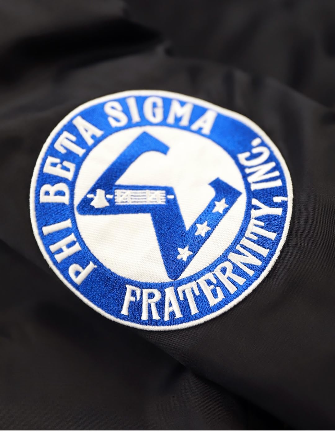 Big Boy Phi Beta Sigma Divine 9 S4 Bomber Jacket for Men - Black Fraternity Jacket with Greek Letters | Perfect for College Events, Step Shows & Greek Life Apparel