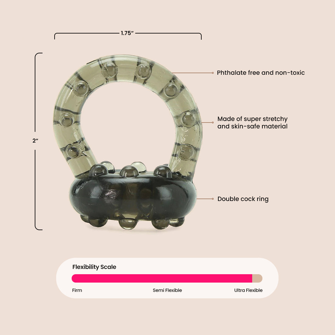 CalExotics All Star Enhancer Ring - Textured Penis & Ball Stretcher for Enhanced Pleasure | Perfect for Couples Play & Solo Sensation