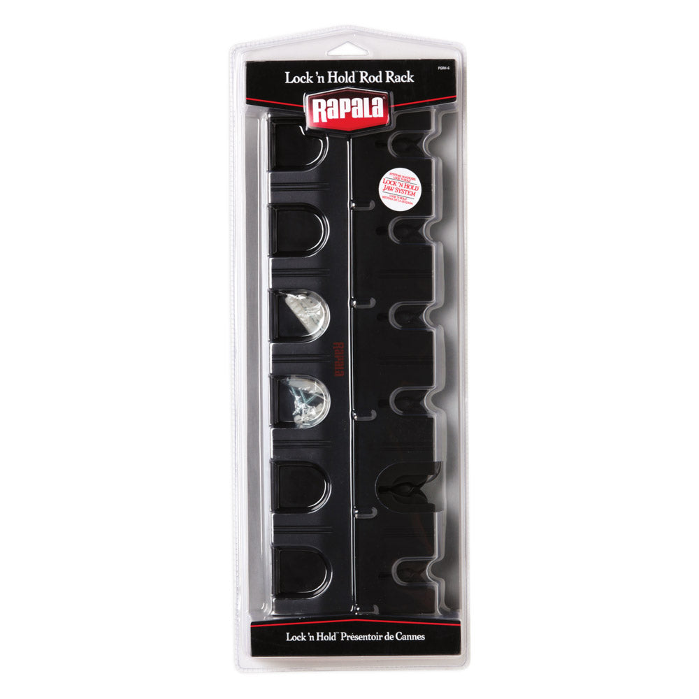 Rapala Lock'n Hold Fishing Rod Rack - Secure Storage for Fishing Rods, Poles, and Tackle - Perfect for Garage, Boat, and Home Organization