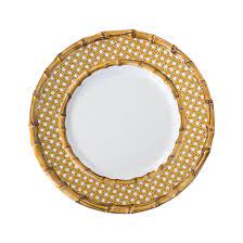 Eco-Friendly Bamboo Fiber Melamine Salad Plates - Durable & Lightweight Dinnerware Set for Picnics, Camping, and Outdoor Dining