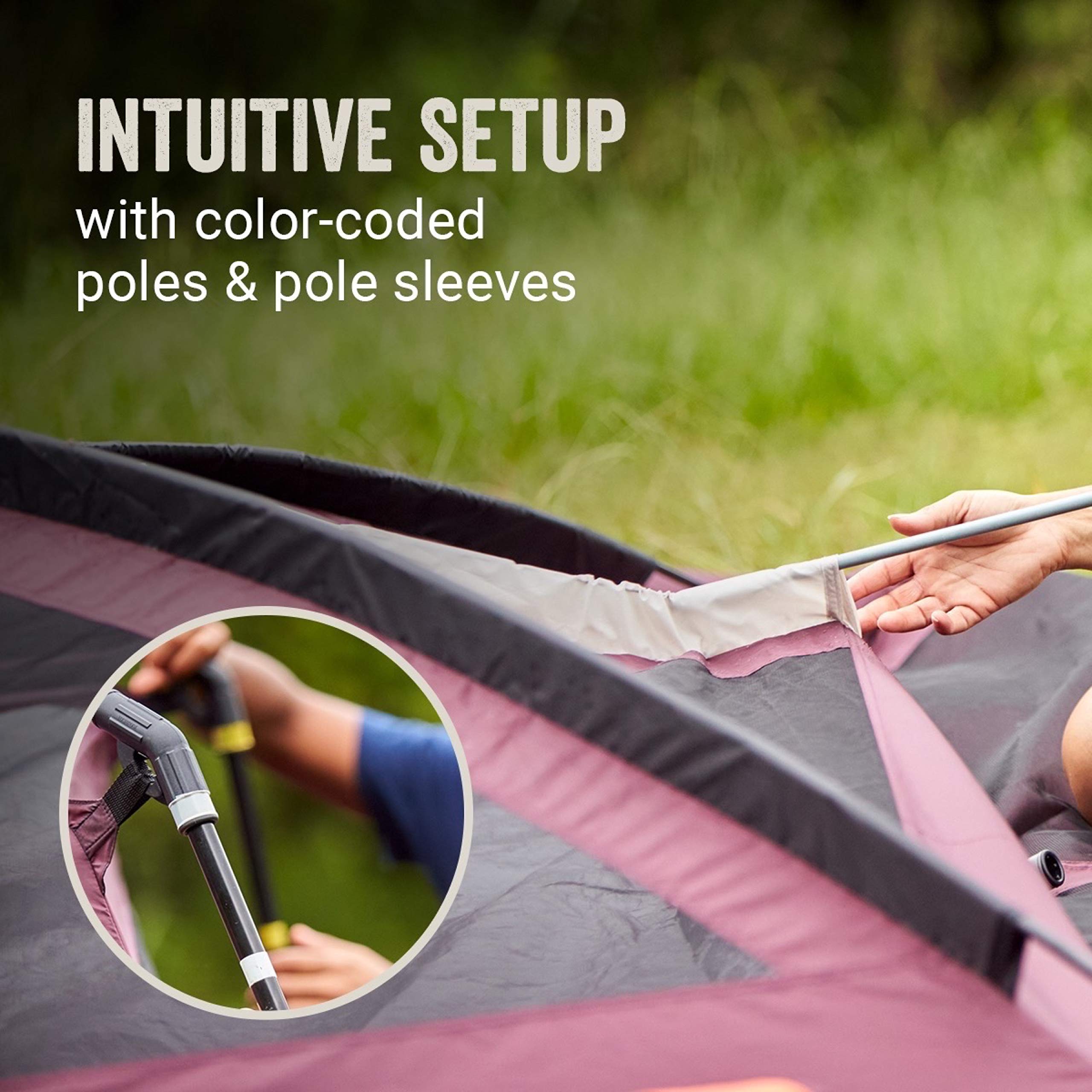Coleman Skylodge 8/10/12 Person Family Camping Tent - Weatherproof with Screen Room, Color-Coded Poles & Storage - Perfect for Family Camping, Hiking & Outdoor Adventures