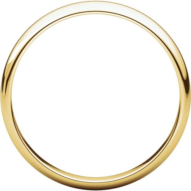 14K Gold 3mm Half Round Lightweight Wedding Band for Men - Perfect for Engagement, Anniversary & Everyday Wear